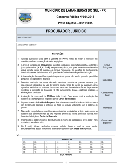 PROCURADOR JUR&Iacute;DICO - Laranjeiras do Sul