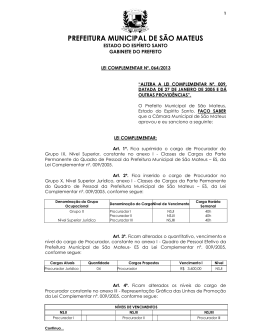 Lei 064/2013 - Prefeitura de São Mateus