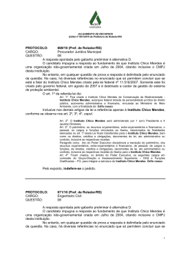 JULGAMENTO DE RECURSOS Edital n&ordm; 001