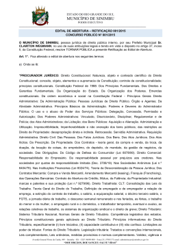primeira retifica&ccedil;&atilde;o ao edital de abertura