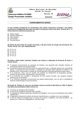 Prova Procurador Jur&iacute;dico
