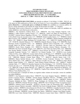 estado do cear&aacute; procuradoria-geral do estado concurso p&uacute;blico