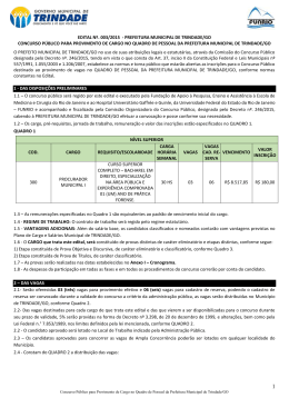Edital - Sistema ECONRIO de administra&ccedil;&atilde;o de processos seletivos