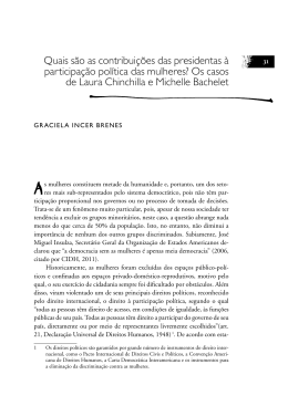Quais s&atilde;o as contribui&ccedil;&otilde;es das presidentas &agrave; participa&ccedil;&atilde;o pol&iacute;tica