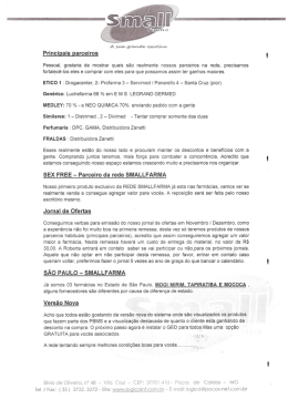 Principais parceiros Pessoal, gostaria de mostrar quais sao