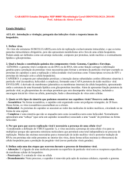 GABARITO Estudos Dirigidos MIP 00085 Microbiologia Geral