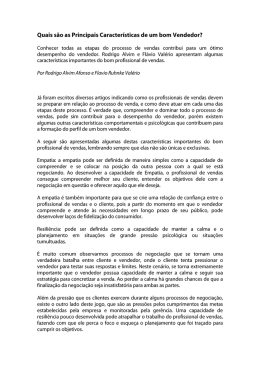 Quais são as Principais Características de um bom Vendedor?