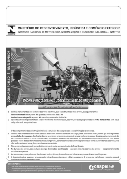 Prova - CESPE / UnB