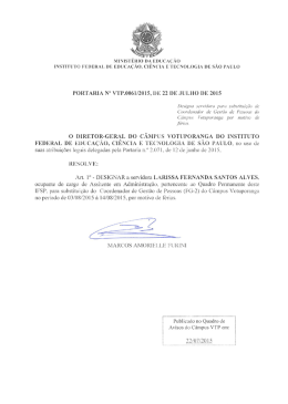 PORTARIA N" VTP.0061/2015, DE 22 DE JULHO DE 2015