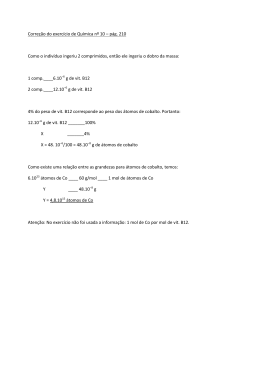 Correção do exercício de Química nº 10 – pág. 210 Como o