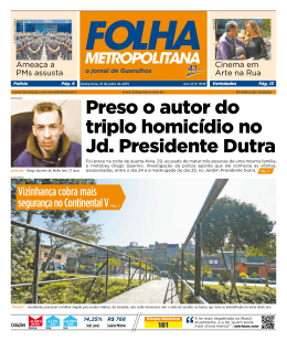Preso o autor do triplo homic&iacute;dio no Jd. Presidente Dutra