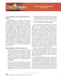 Deixar que Deus seja Deus - Ciberteologia