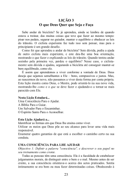 Li&ccedil;&atilde;o 3: O Que Deus Quer Que Sejas e Fa&ccedil;as.