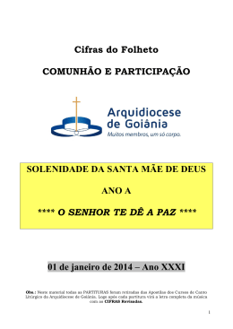 COMUNHÃO E PARTICIPAÇÃO - Arquidiocese de Goiânia