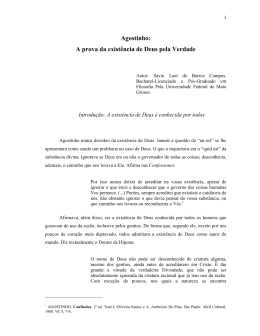 Agostinho: A prova da exist&ecirc;ncia de Deus pela Verdade