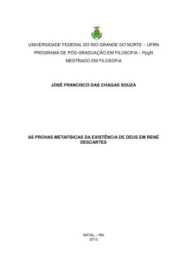 As provas metaf&iacute;sicas da exist&ecirc;ncia de Deus em