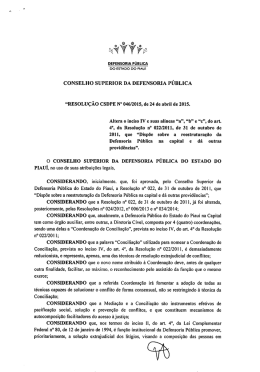 conselho superior da defensoria p&uacute;blica