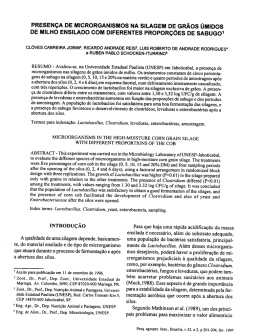 presença de microrganismos na silagem de_ grãos úmidos