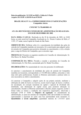 Data da publicação: 21/12/02 no DOE e Folha de S Paulo Arquivo