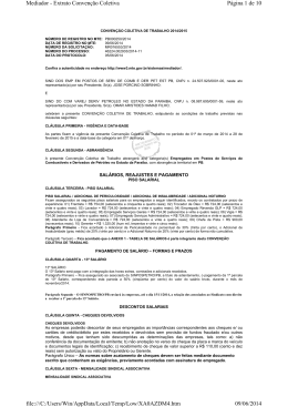 P&aacute;gina 1 de 10 Mediador - Extrato Conven&ccedil;&atilde;o Coletiva 09/06/2014