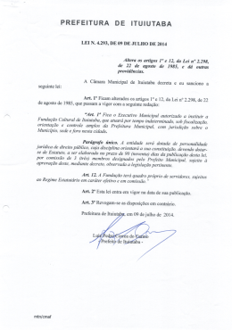 PREFEITURA DE ITUIUTABA - Camara Municipal de Ituiutaba
