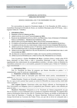 Ata 6 | 2002 - Câmara Municipal de Miranda do Douro