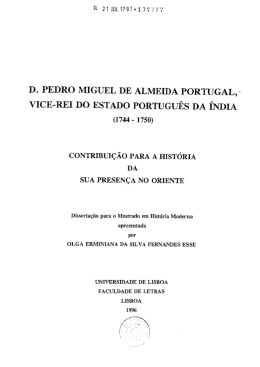 D. PEDRO MIGUEL DE ALMEIDA PORTUGAL&raquo;`