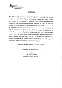 Pedro Miguel Neves Sim&otilde;es - C&acirc;mara Municipal de Terras de Bouro