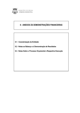 Anexos &agrave;s Demonstra&ccedil;&otilde;es Financeiras