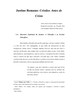 Justino Romano: Crist&atilde;os Antes de Cristo