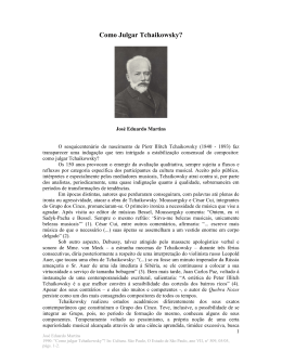 1990: &ldquo;Como julgar Tchaikowsky&rdquo;?