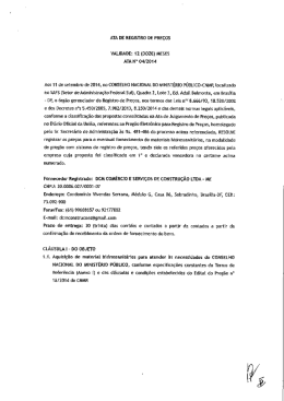 Ata de Registro de Preços nº 04/2014
