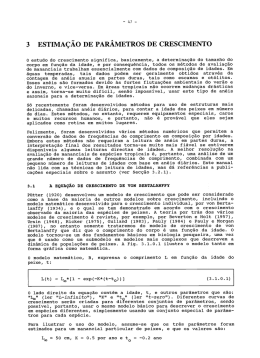 3 ESTIMAÇÃO DE PARÂMETROS DE cREscIMENTo