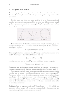 2. O que &eacute; uma curva?