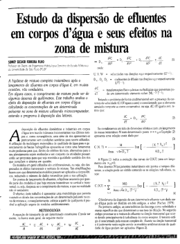É Estudo da dispersão de efluentes em corpos d