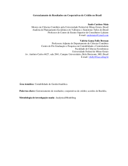 Gerenciamento de Resultados em Cooperativas de Cr&eacute;dito no