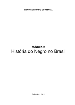 História do Negro no Brasil