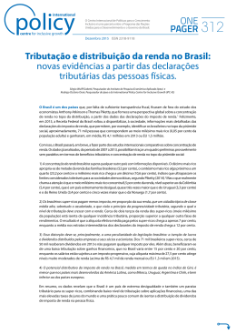 Tributa&ccedil;&atilde;o e distribui&ccedil;&atilde;o de renda no Brasil