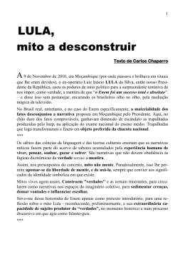 Desconstru&ccedil;&atilde;o do MITO LULA