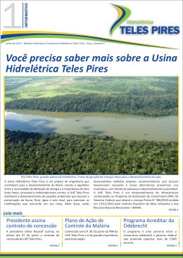 Voc&ecirc; precisa saber mais sobre a Usina Hidrel&eacute;trica Teles Pires