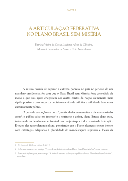 a articula&ccedil;&atilde;o federativa no plano brasil sem mis&eacute;ria