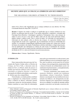significados que as crianças atribuem aos seus direitos* the