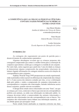 A compet&ecirc;ncia que as crian&ccedil;as pequenas t&ecirc;m para contar e fazer