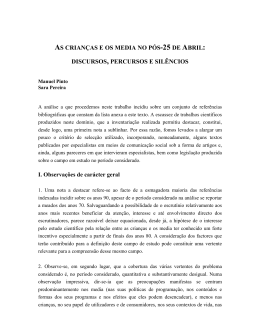 as crian&ccedil;as e os media no p&oacute;s-25 de abril