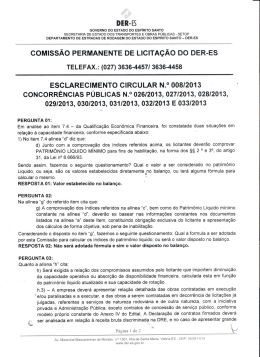 esclarecimento circular nº 008/2013 - DER-ES