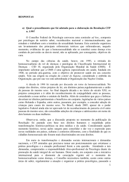 RESPOSTAS a) Qual o procedimento que foi adotado para a