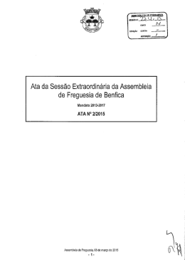 Ata da Sessão Extraordinária da Assembleia