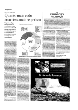 Quanto mais cedo se arrisca mais se petisca