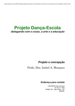 Projeto Dan&ccedil;a-Escola