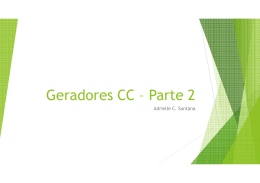 Geradores CC &ndash; Parte 2